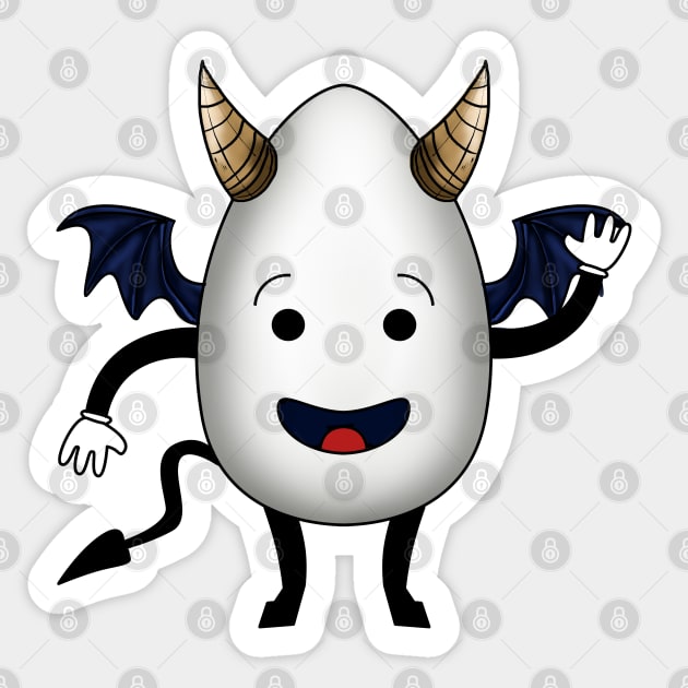 DEVIL EGG Sticker by droidmonkey